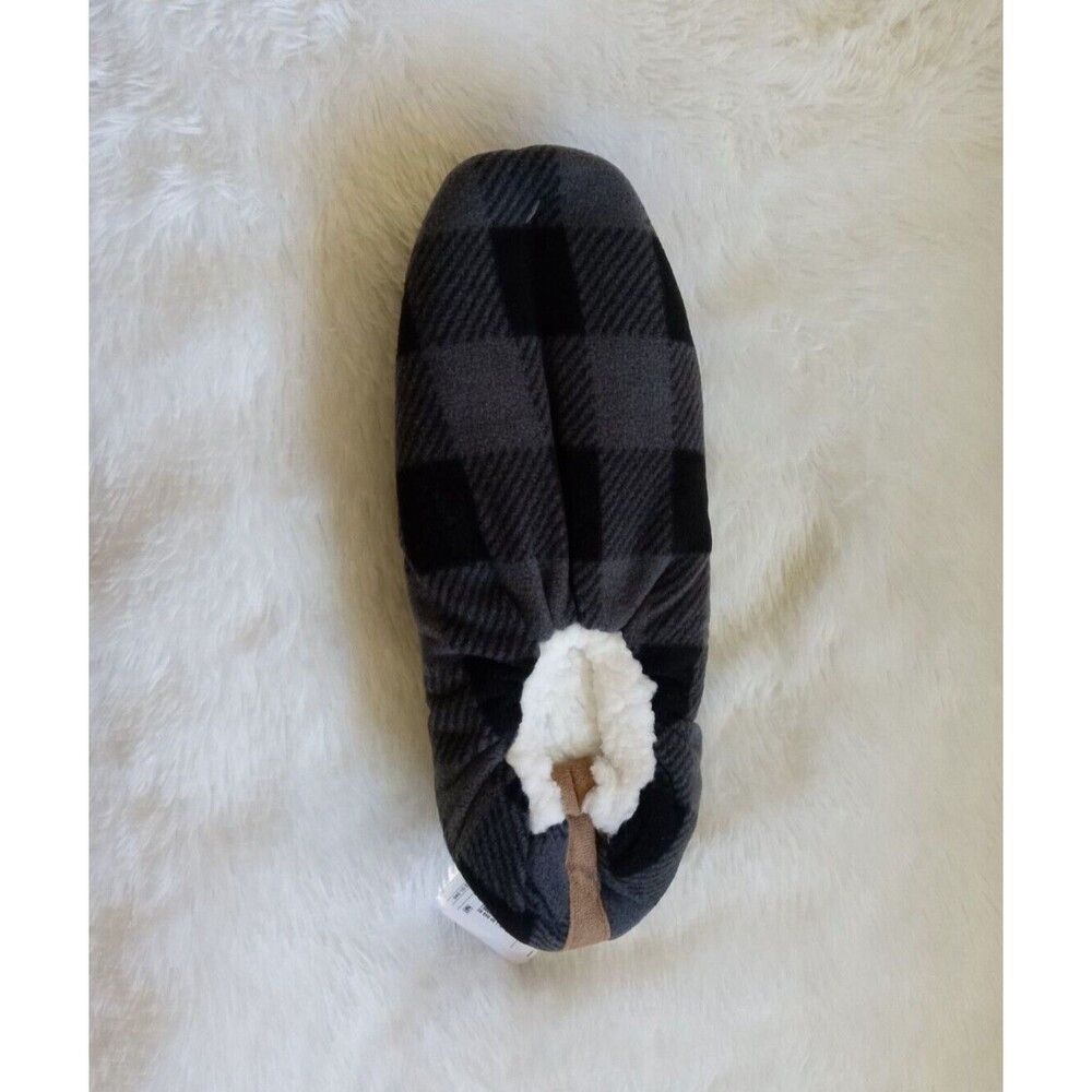 Fuzzy Babba Men's Sherpa Lined Slipper Socks (L/XL  10-12) Gray & Black … - Picture 5 of 8